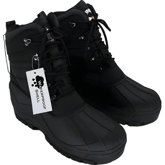 Akademiks Men's Waterproof Snow Boots Black Duck Toe Size 12M Boots